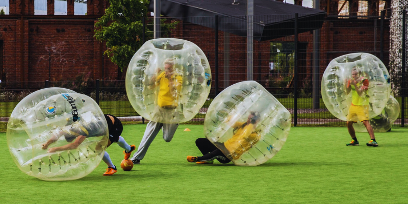 Bubble-Football-eines-des-Fußballs-Typs-Spiel